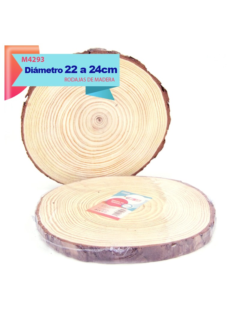 | Discos de madera para manualidades Arteza Rodajas de madera natural Círculos lijados y pulidos Ideales para pintar y como centros de mesa 8 piezas Diámetro 20-22 cm x 2 cm de grosor aprox 