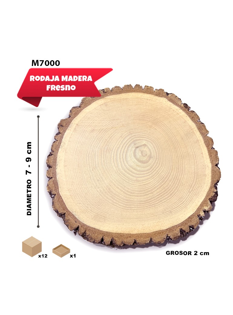 7- 9cm RODAJA MADERA FRESNO