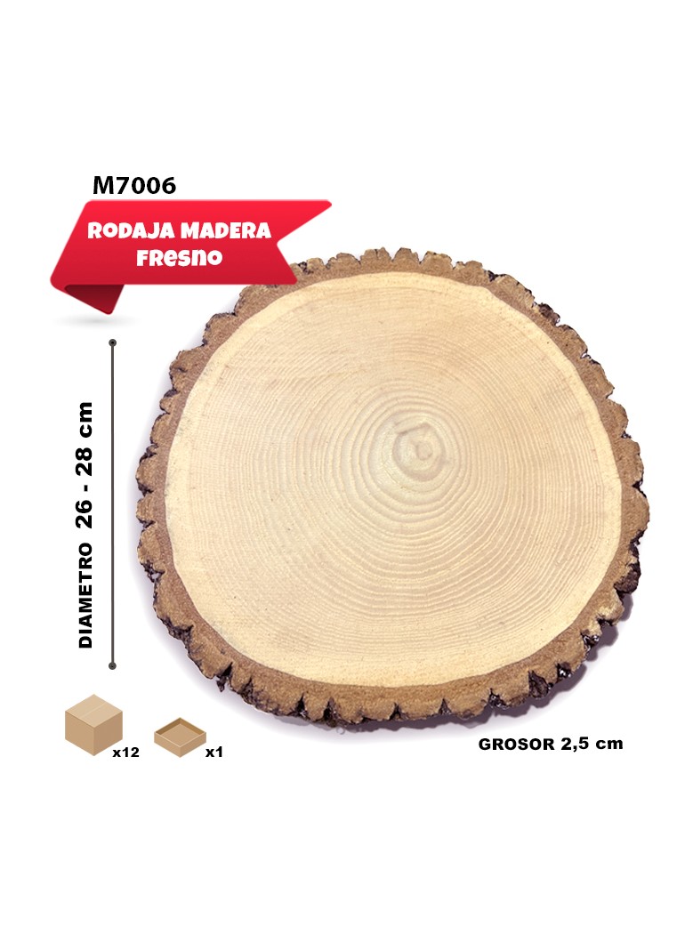 26 - 28cm RODAJA MADERA FRESNO