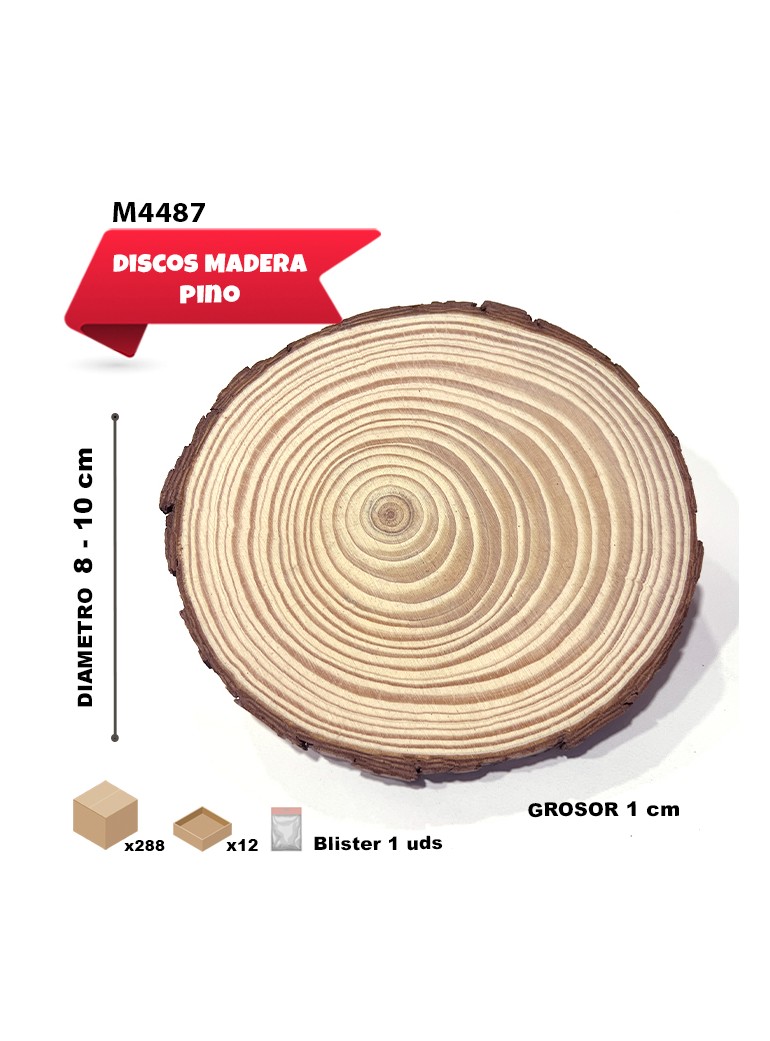 DISCO DE MADERA 8 A 10CM