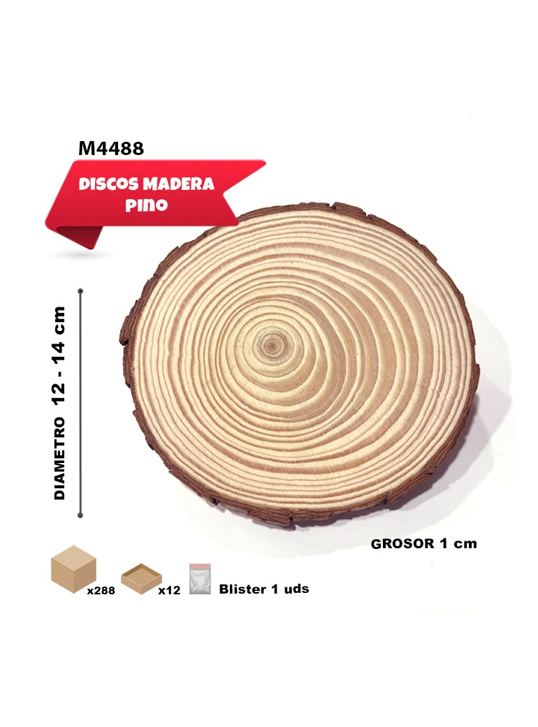 DISCOS DE MADERA 12 A 14CM