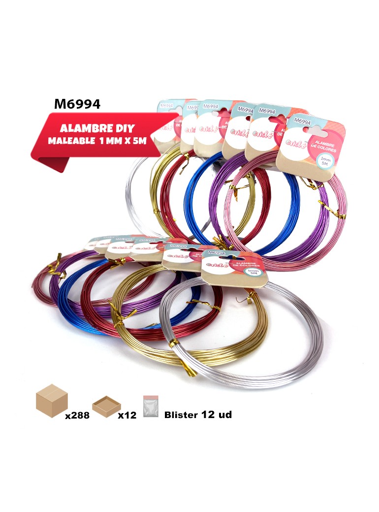 12 Alambre Maleable 1mm...