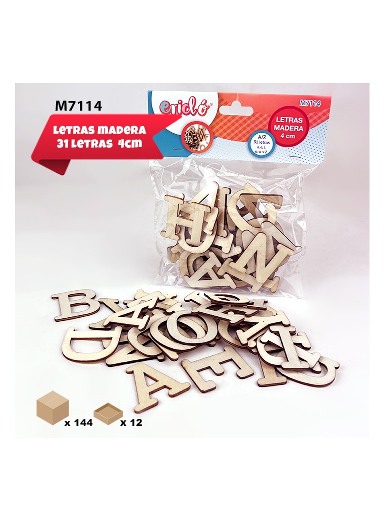 LETRAS DE MADERA 4CM