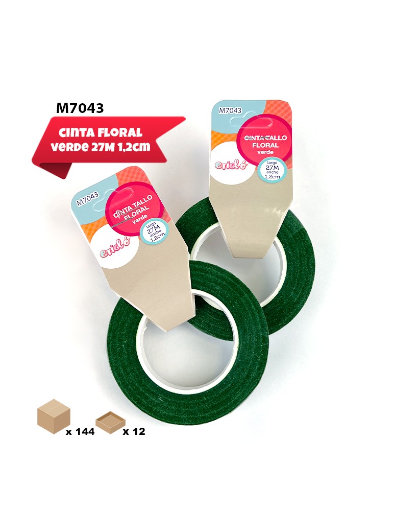 CINTA ARREGLO FLORAL VERDE 27M