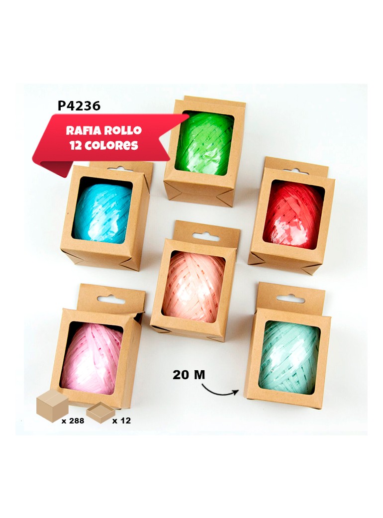 12 RAFIA DE COLORES 20M