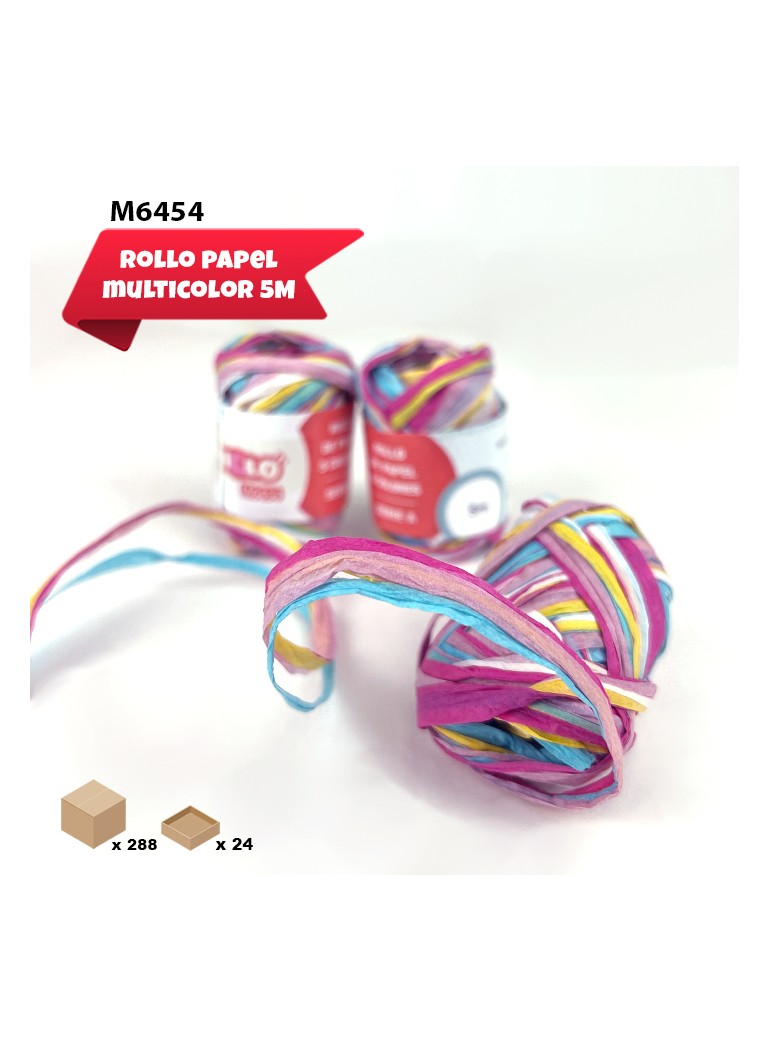 ROLLO PAPEL 5 COLORES 5M