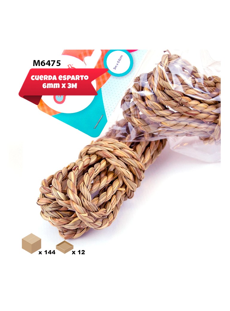CUERDA DE ESPARTO 6MM X 3M
