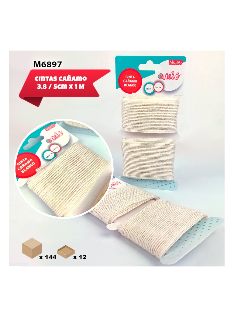 PACK 2 CINTAS DE CÁÑAMO BLANCO