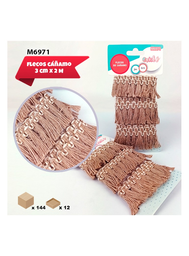 CINTA FLECOS CAÑAMO 3CM X 2M