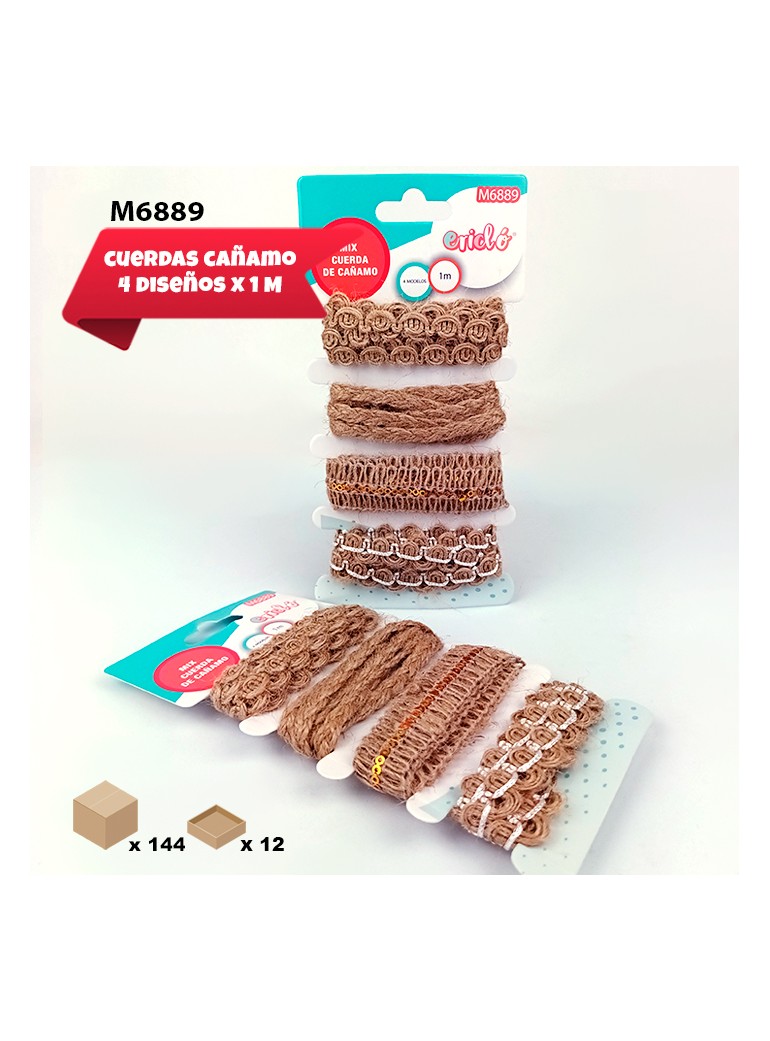 PACK 4 CINTAS DE CÁÑAMO 1M