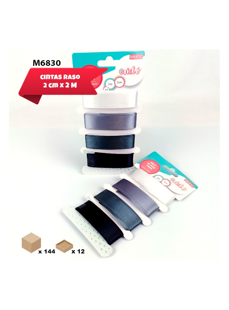 4 CINTAS DE RASO GRISES 2CM