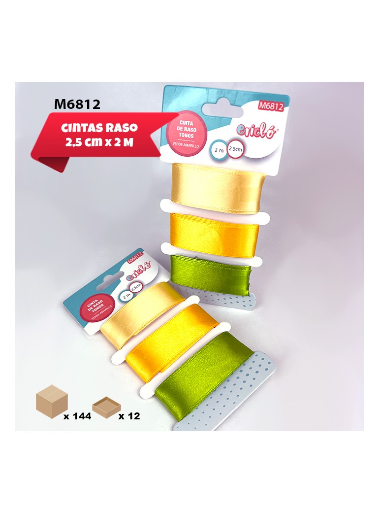 3 CINTAS DE RASO VERDES 2,5CM