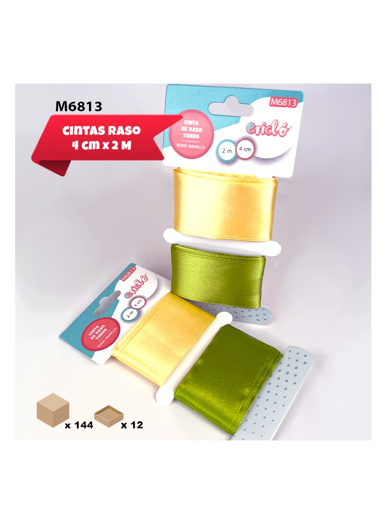 2 CINTAS DE RASO VERDES 4CM