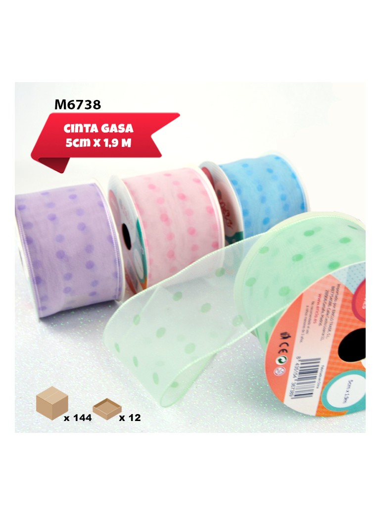 CINTAS DECORATIVAS TUL LUNARES