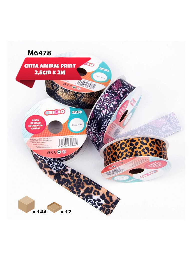 CINTA DE RASO ESTAMPADO...
