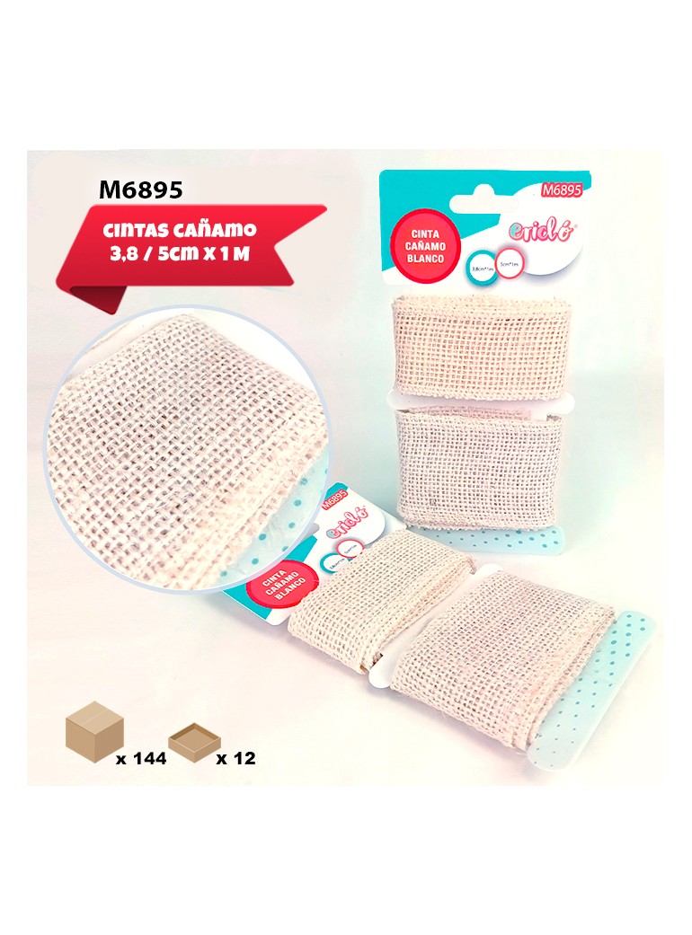 PACK 2 CINTAS DE CÁÑAMO BLANCO