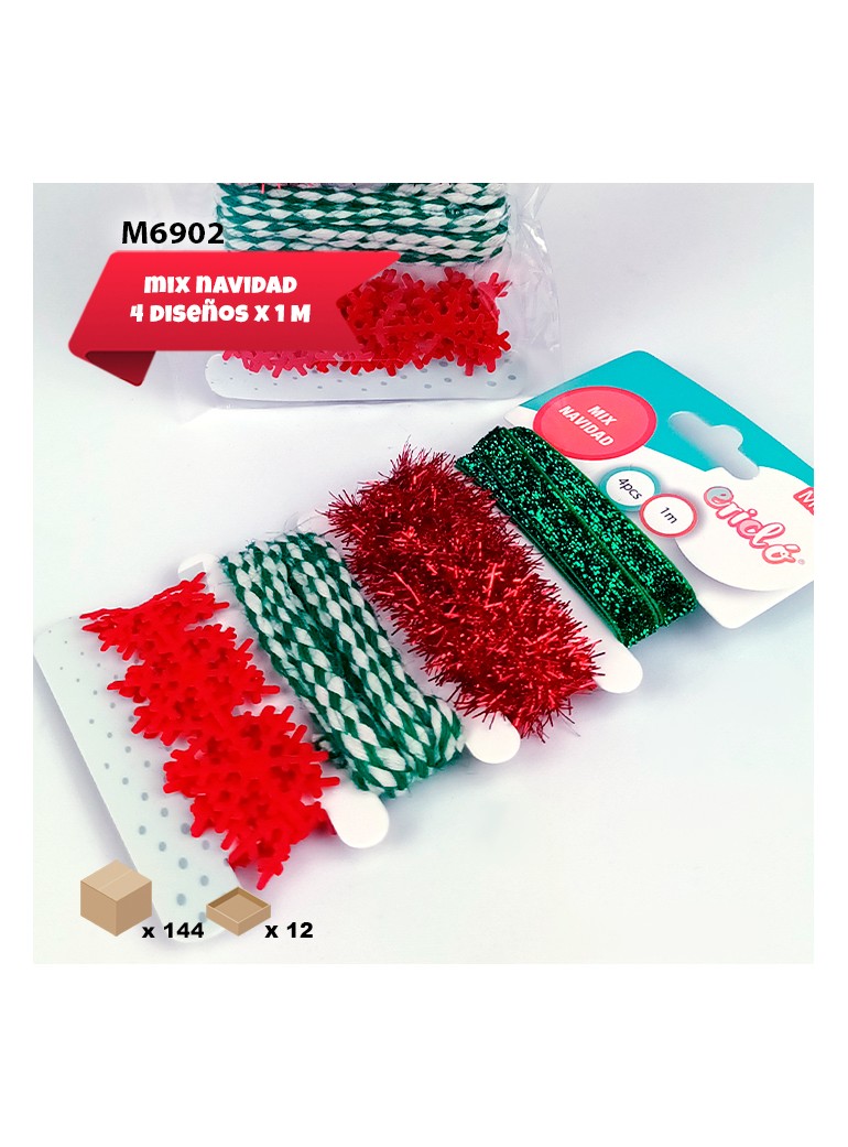 4 CINTAS NAVIDAD MULTIDISEÑO