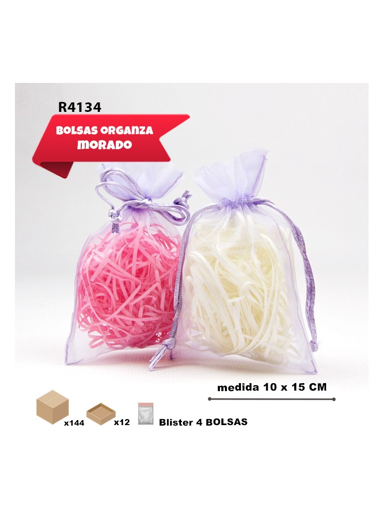 BOLSAS DE ORGANZA LILA 10 X...