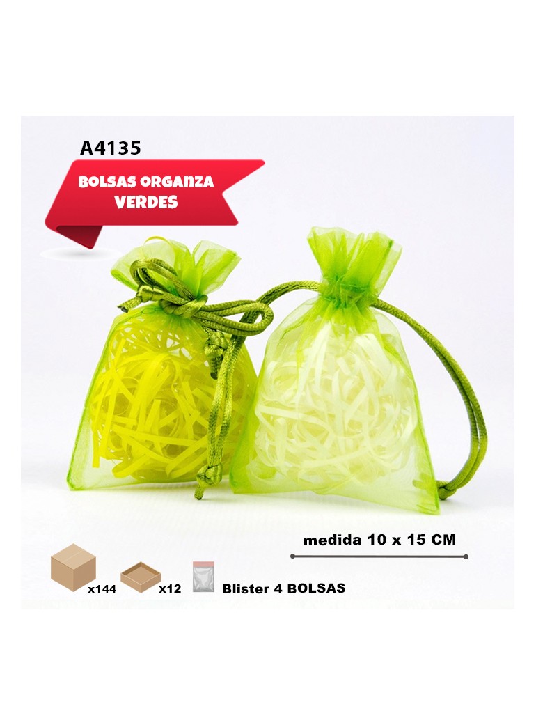 BOLSAS DE ORGANZA VERDE 10...
