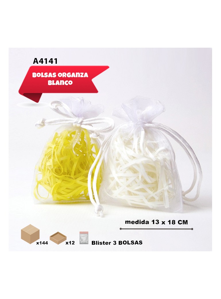 BOLSAS DE ORGANZA BLANCO 13...