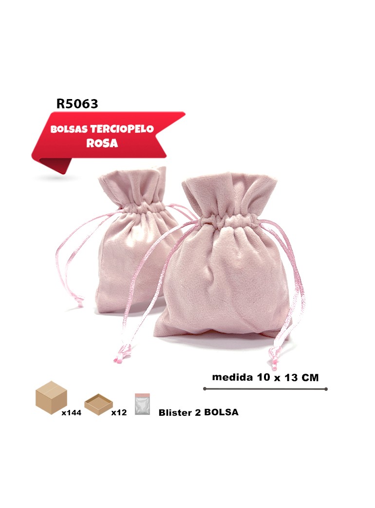 SACO DE TERCIOPELO ROSA...
