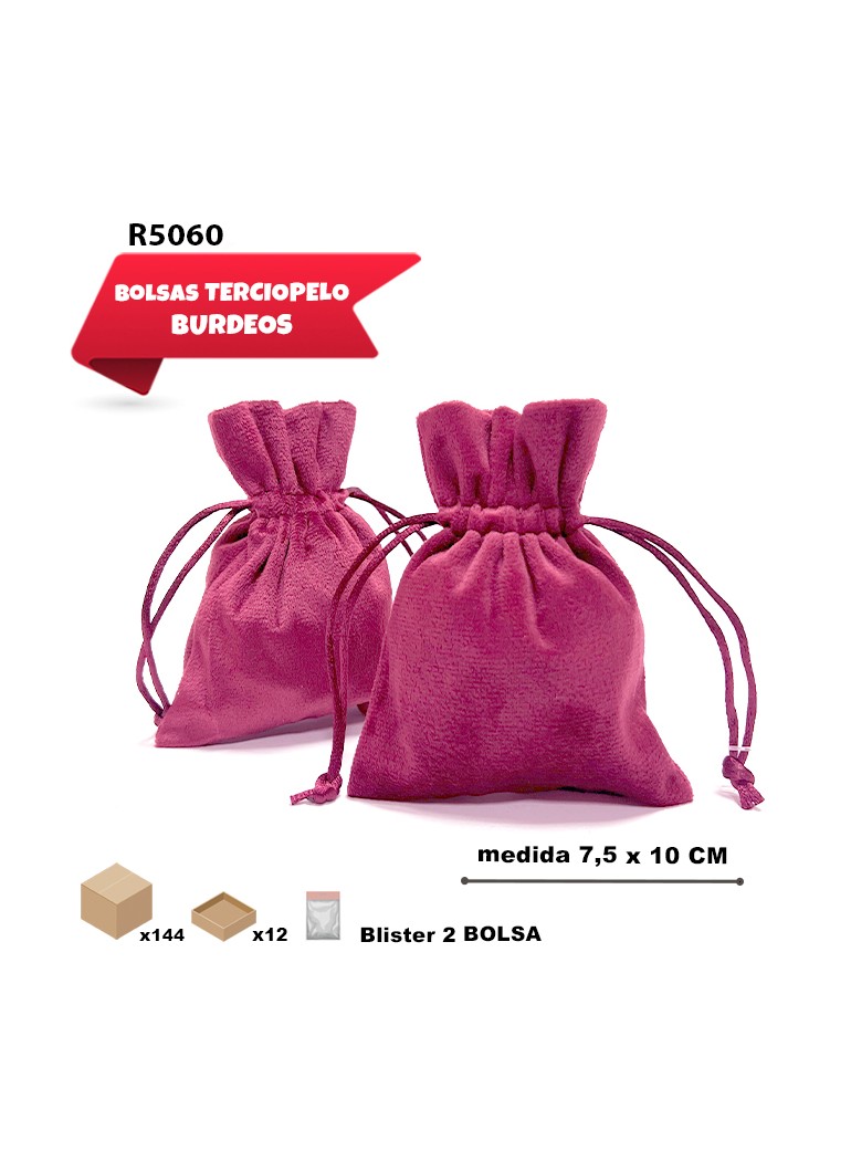 SACO DE TERCIOPELO BURDEOS...