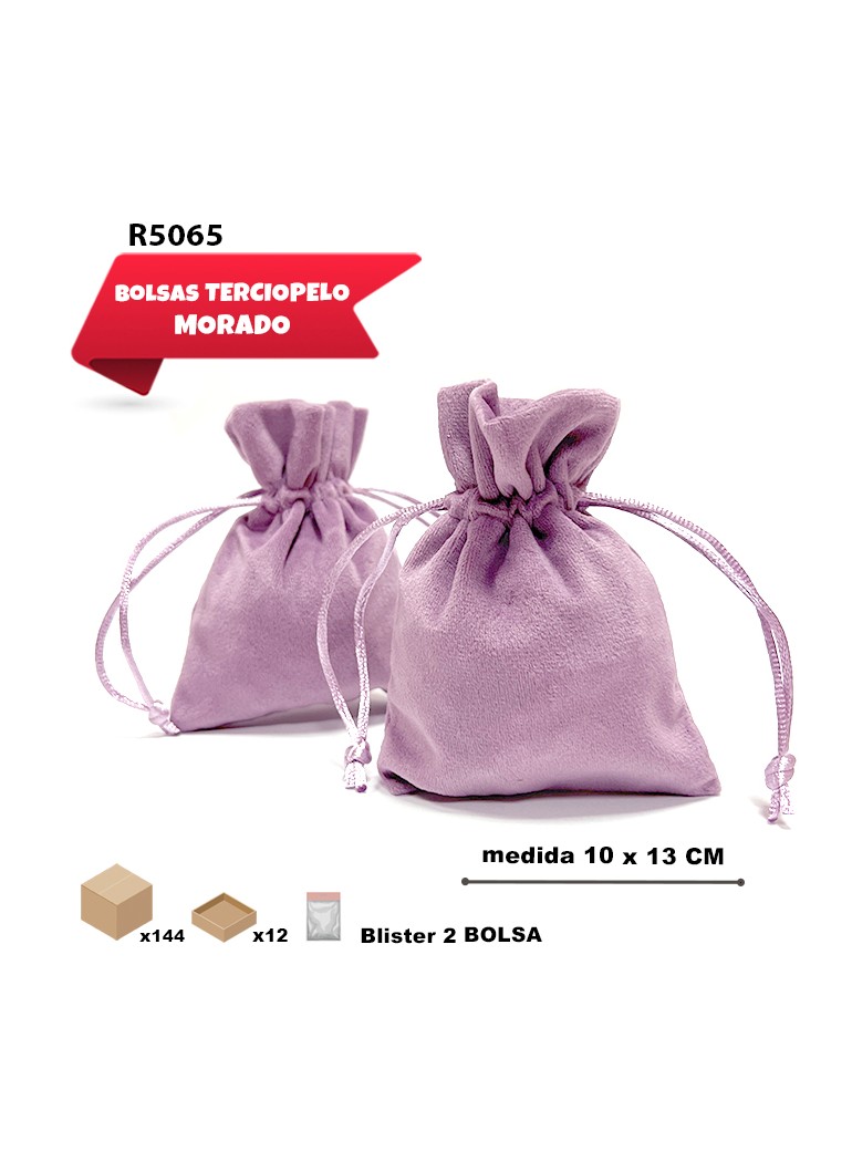 SACO DE TERCIOPELO VIOLETA...