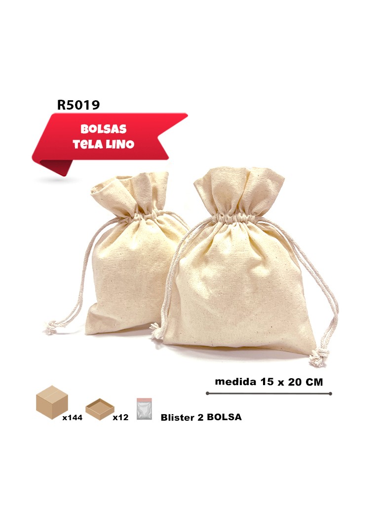 SACO DE TELA LISO REGALOS...