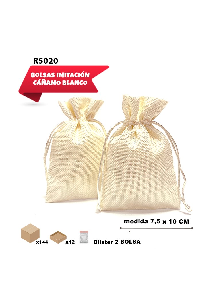 SACO DE TELA BLANCO ROTO...