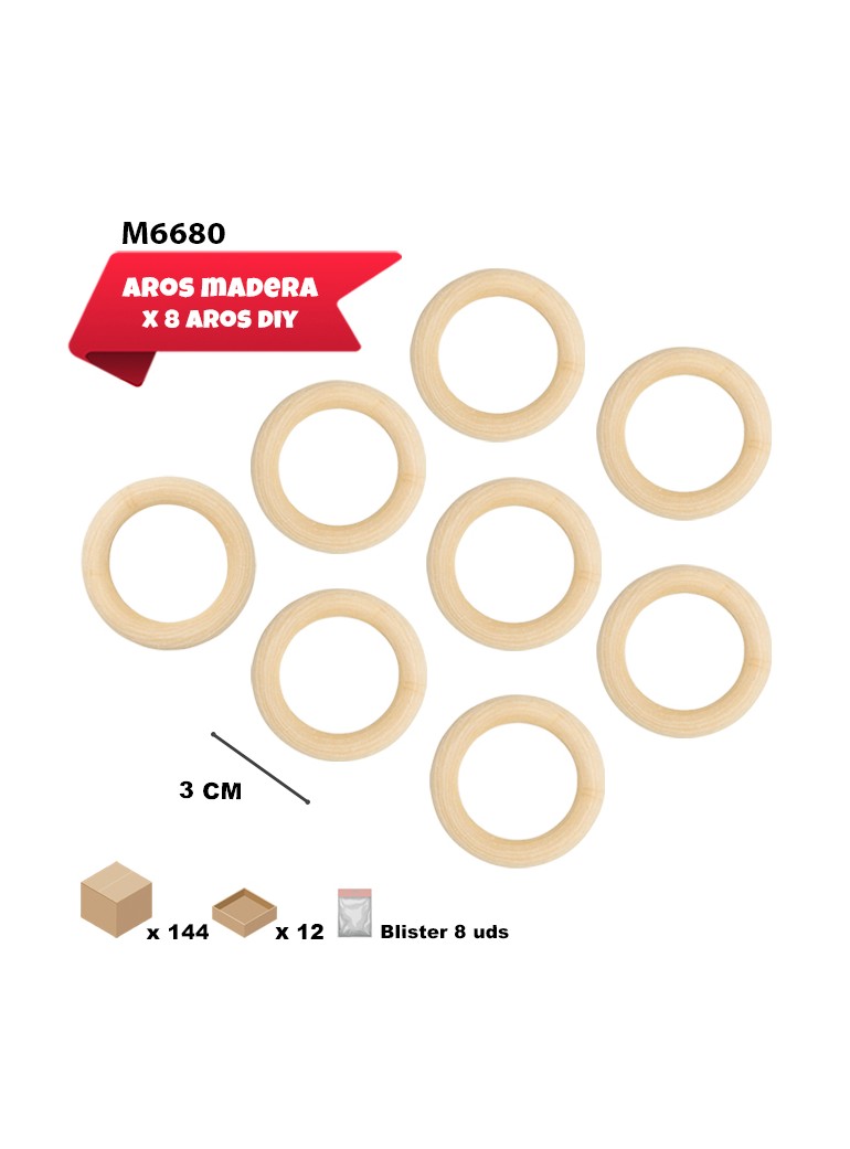 Aro de madera 3cm