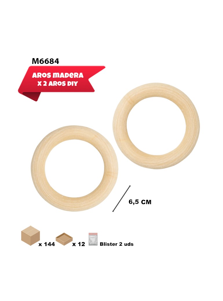 Aro de madera 6,5cm