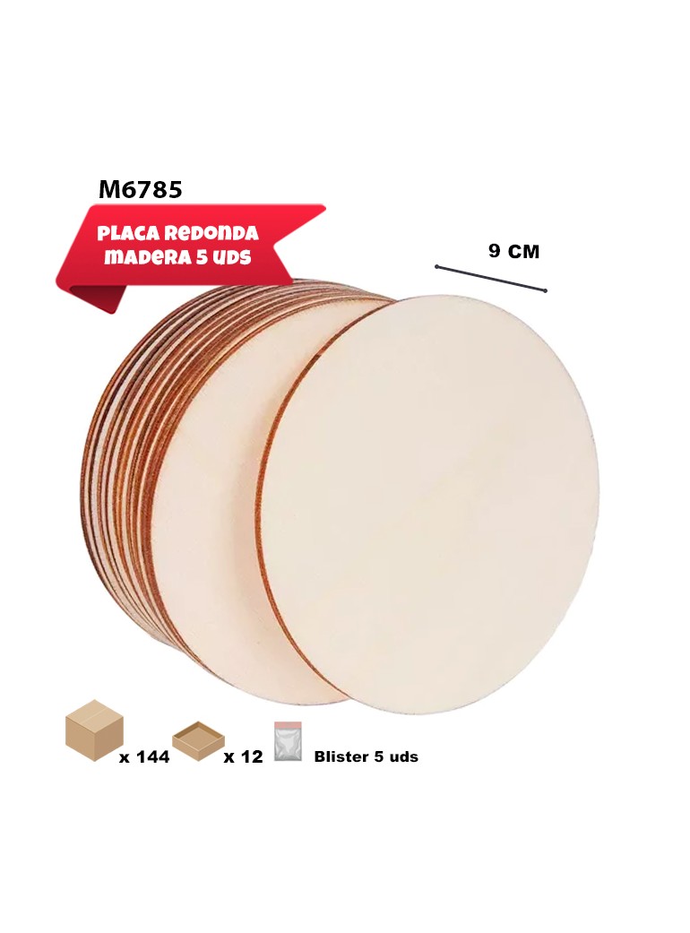 PLACAS DE MADERA 9CM