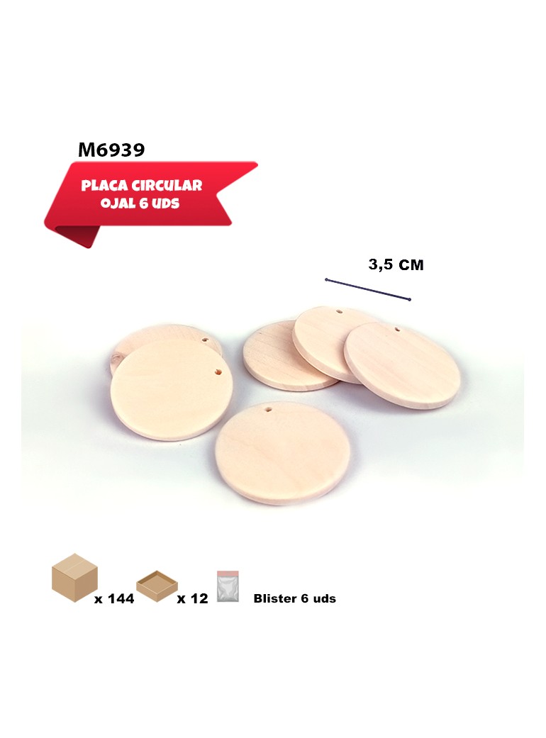 PLACAS DE MADERA CON OJAL...