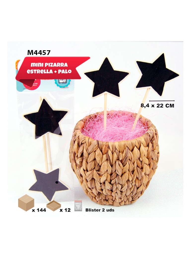 MINI PIZARRA ESTRELLA CON PALO
