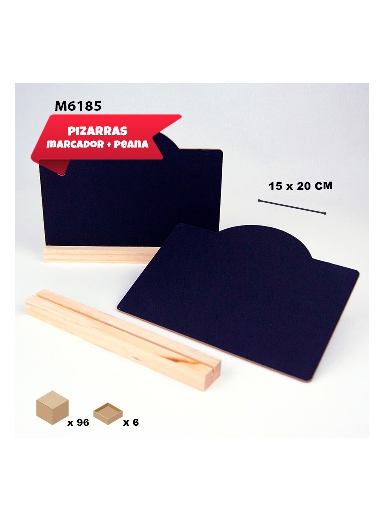 PIZARRA CON PEANA DE MADERA...