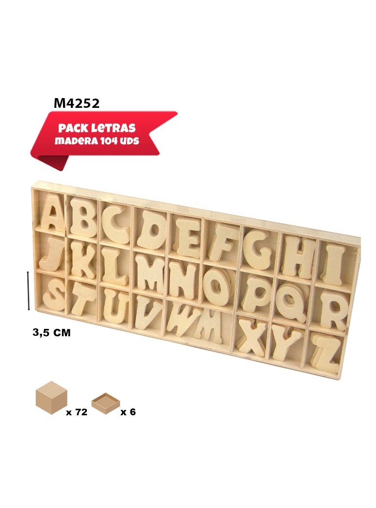 PACK LETRAS DE MADERA 3.5CM