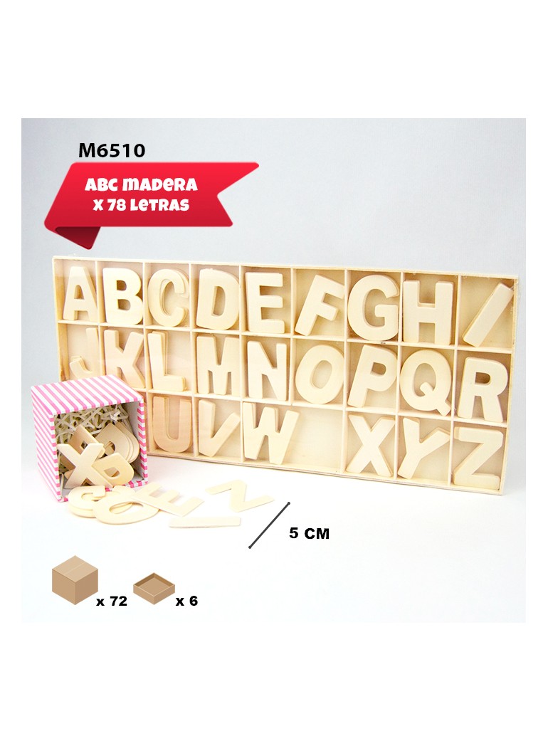 PACK LETRAS DE MADERA 6CM