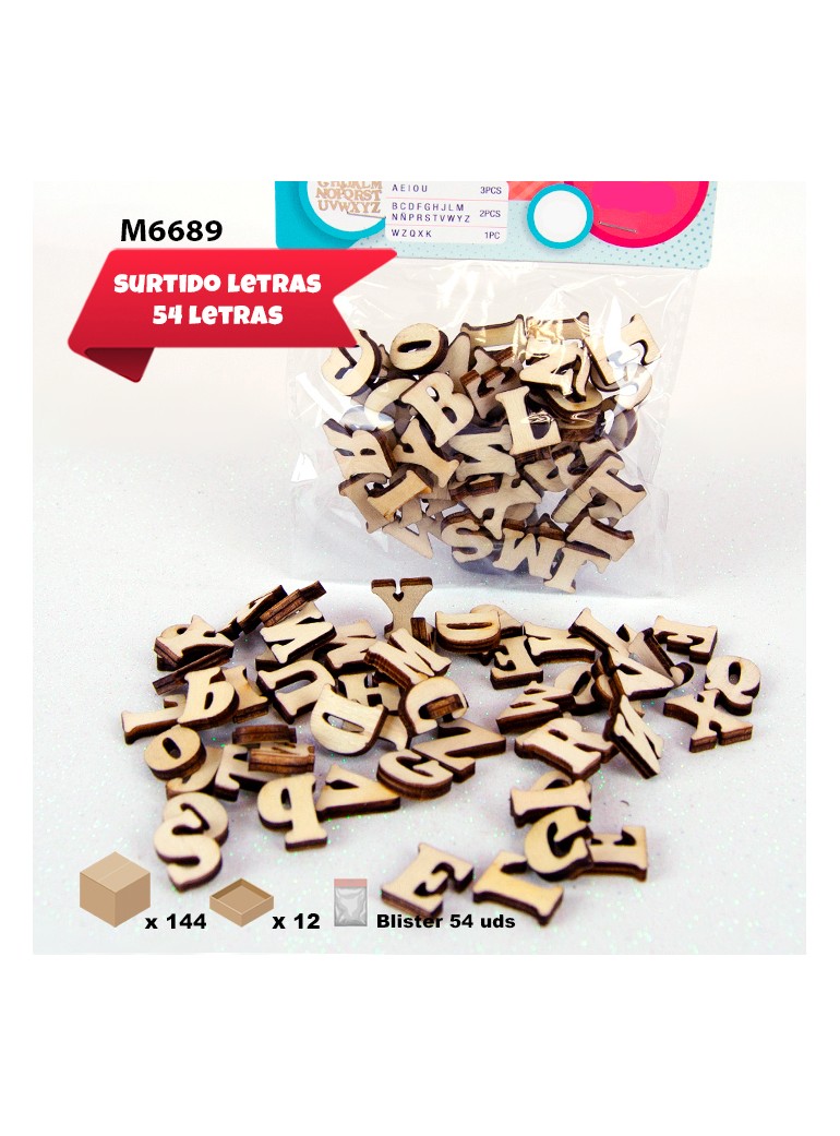 SURTIDO LETRAS DE MADERA 1.5CM