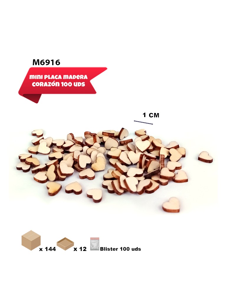 CORAZONES DE MADERA MINI 1CM