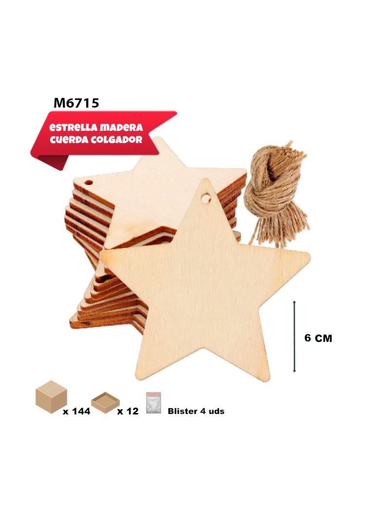 ESTRELLAS DE MADERA CON...