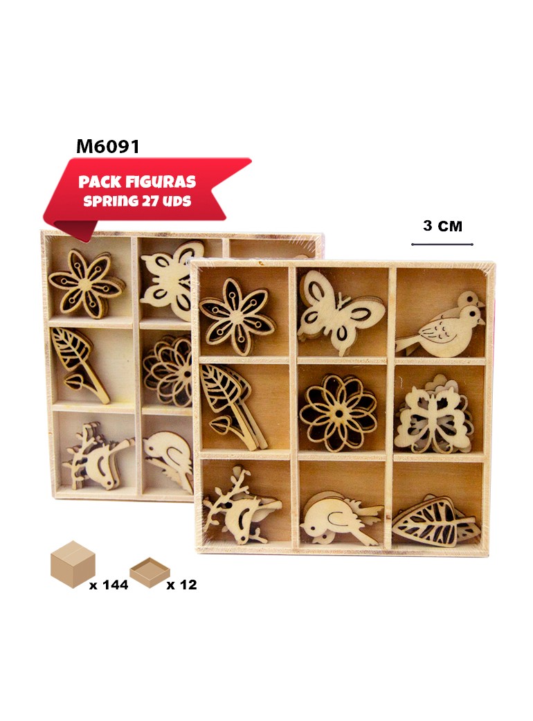 PACK FIGURAS DE MADERA SPRING