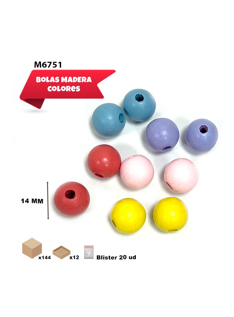 BOLAS DE MADERA COLORES...