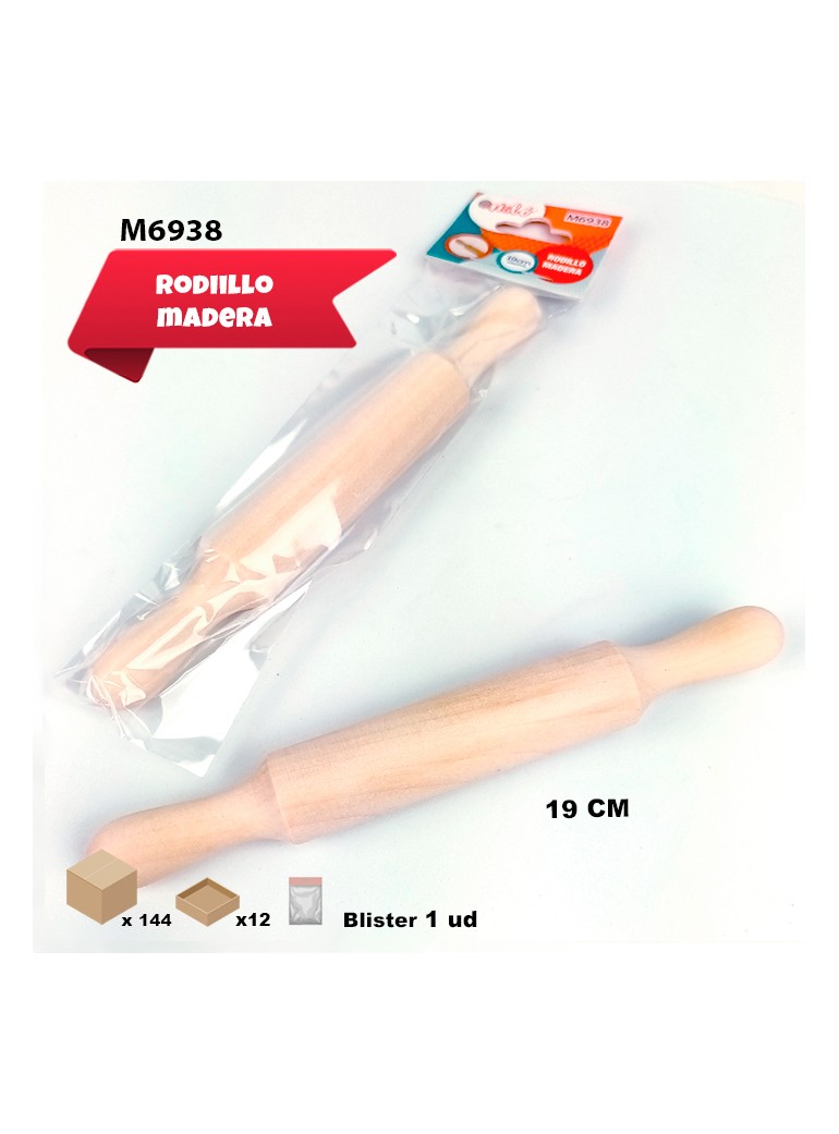 MINI RODILLO DE MADERA 19CM