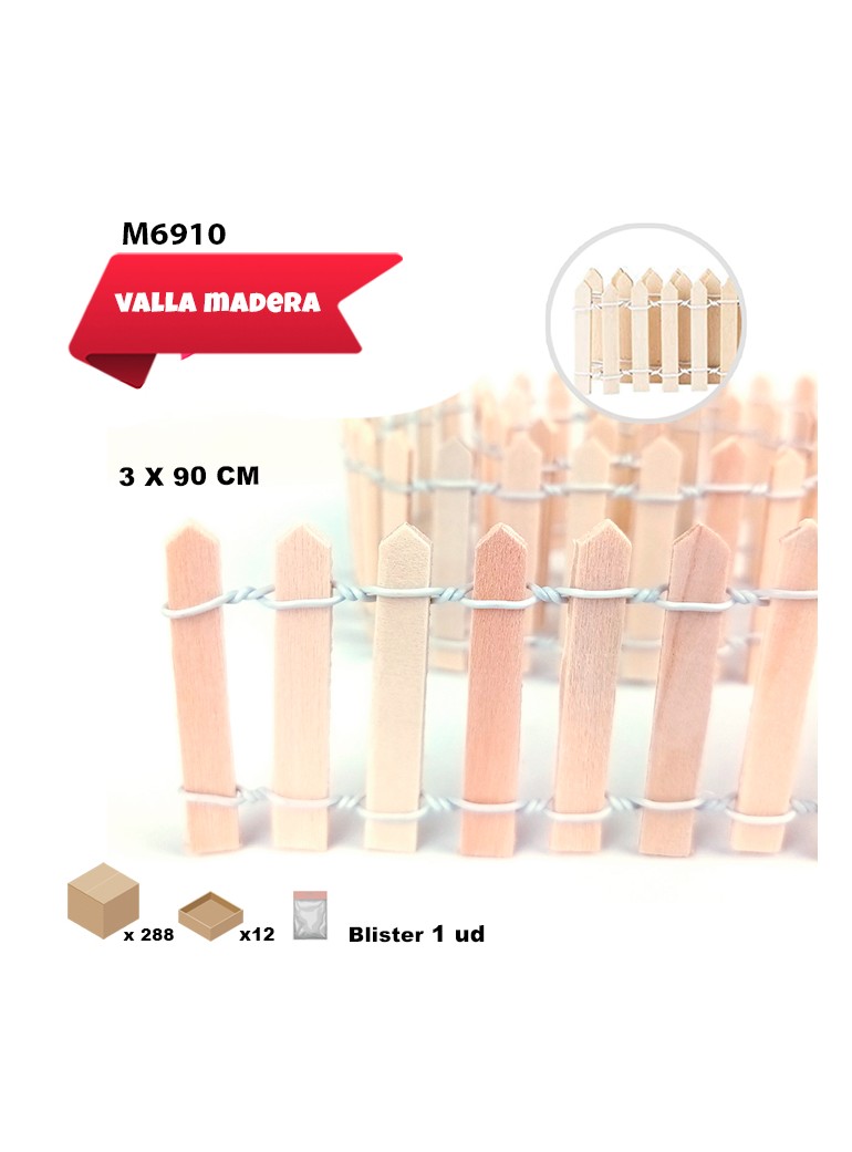 MINI VALLA DE MADERA 9CM X...