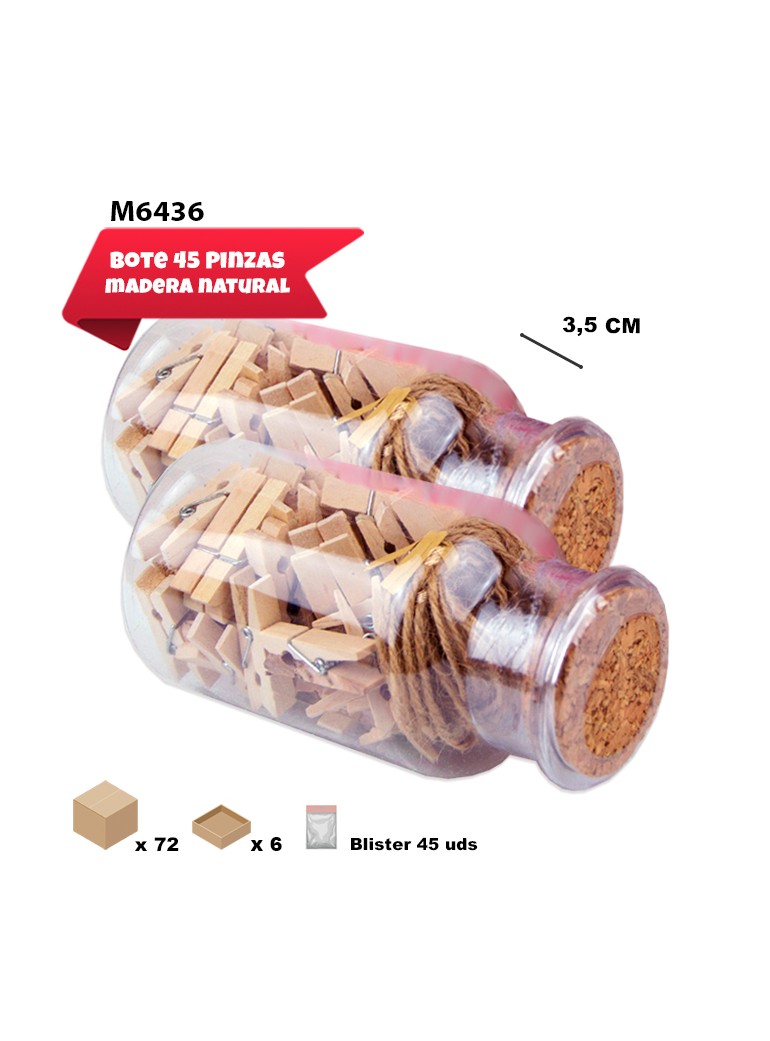 BOTE CON MINI PINZAS DE...