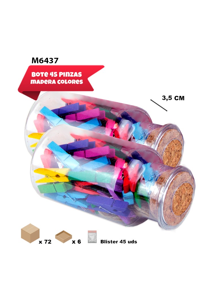 BOTE CON MINI PINZAS DE...