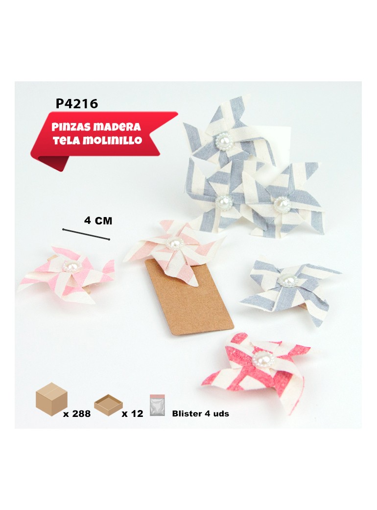 PINZA DE MADERA CON FLOR...