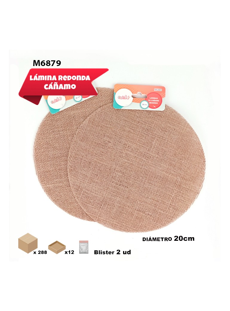 Tapete Circular 20CM de Cáñamo