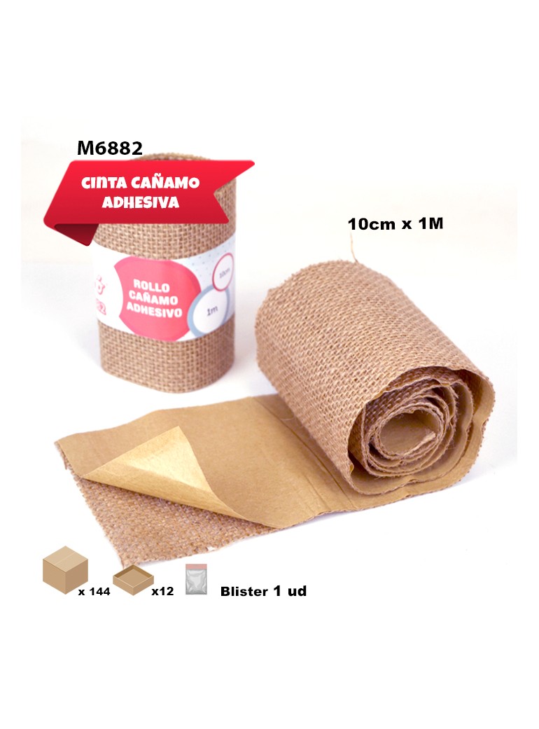 CAÑAMO CON ADHESIVO 10CM X 1M