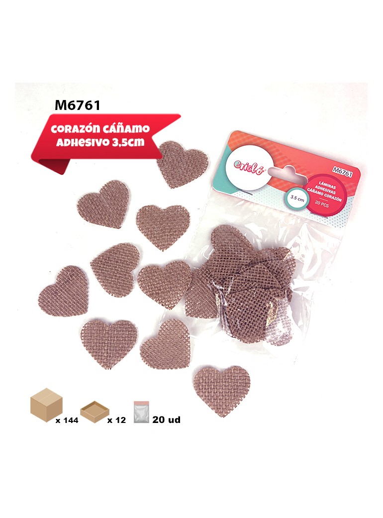 CORAZONES DE CAÑAMO 3.5CM